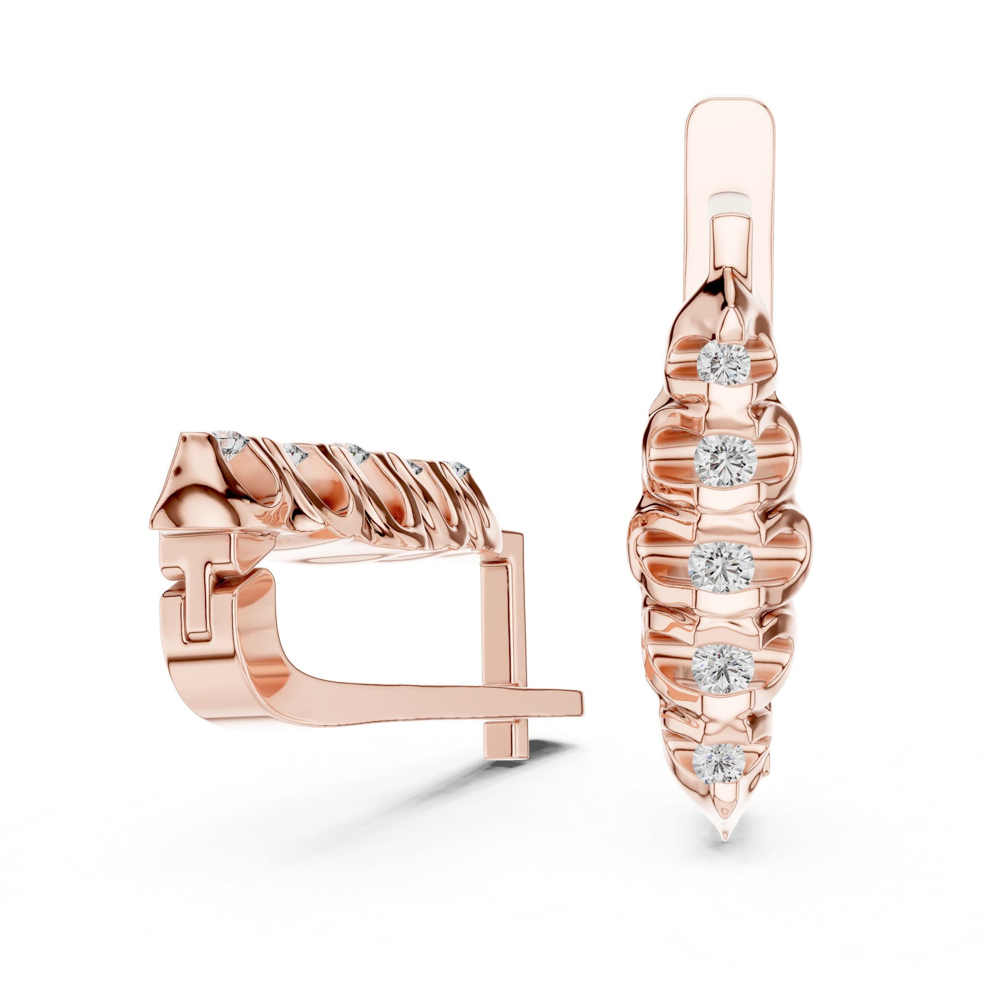 Round Huggie Lab Grown Diamond Earrings