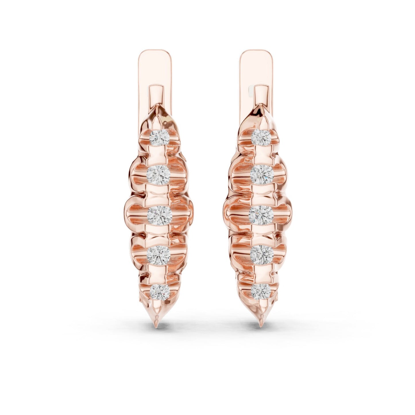 Round Huggie Lab Grown Diamond Earrings