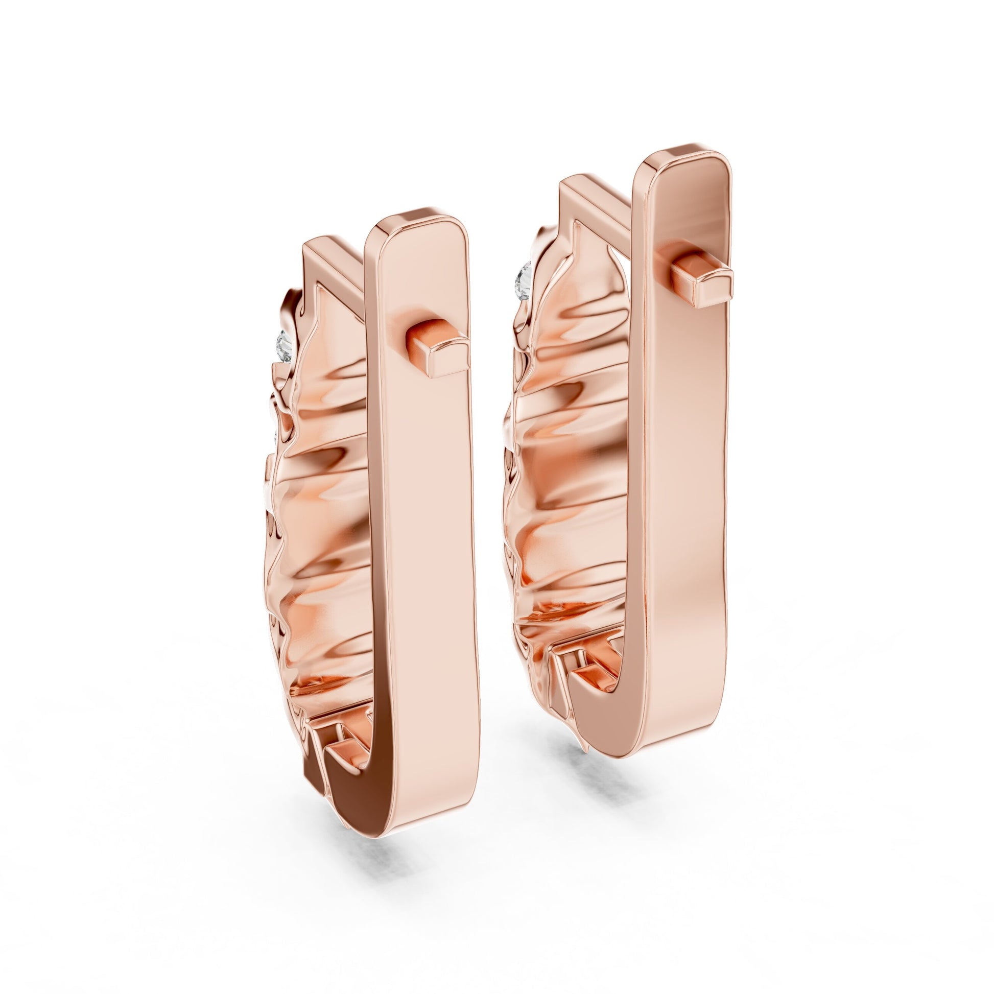 Round Huggie Lab Grown Diamond Earrings