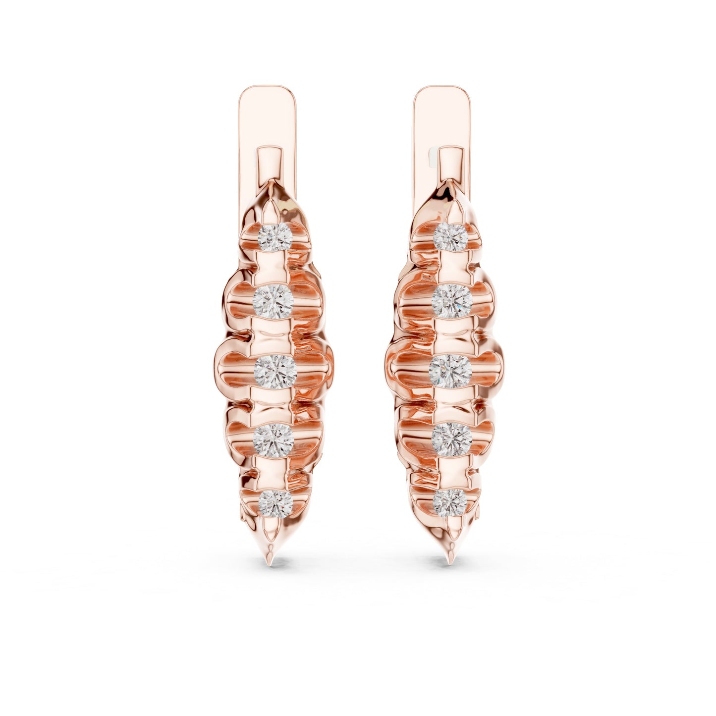 Round Huggie Lab Grown Diamond Earrings