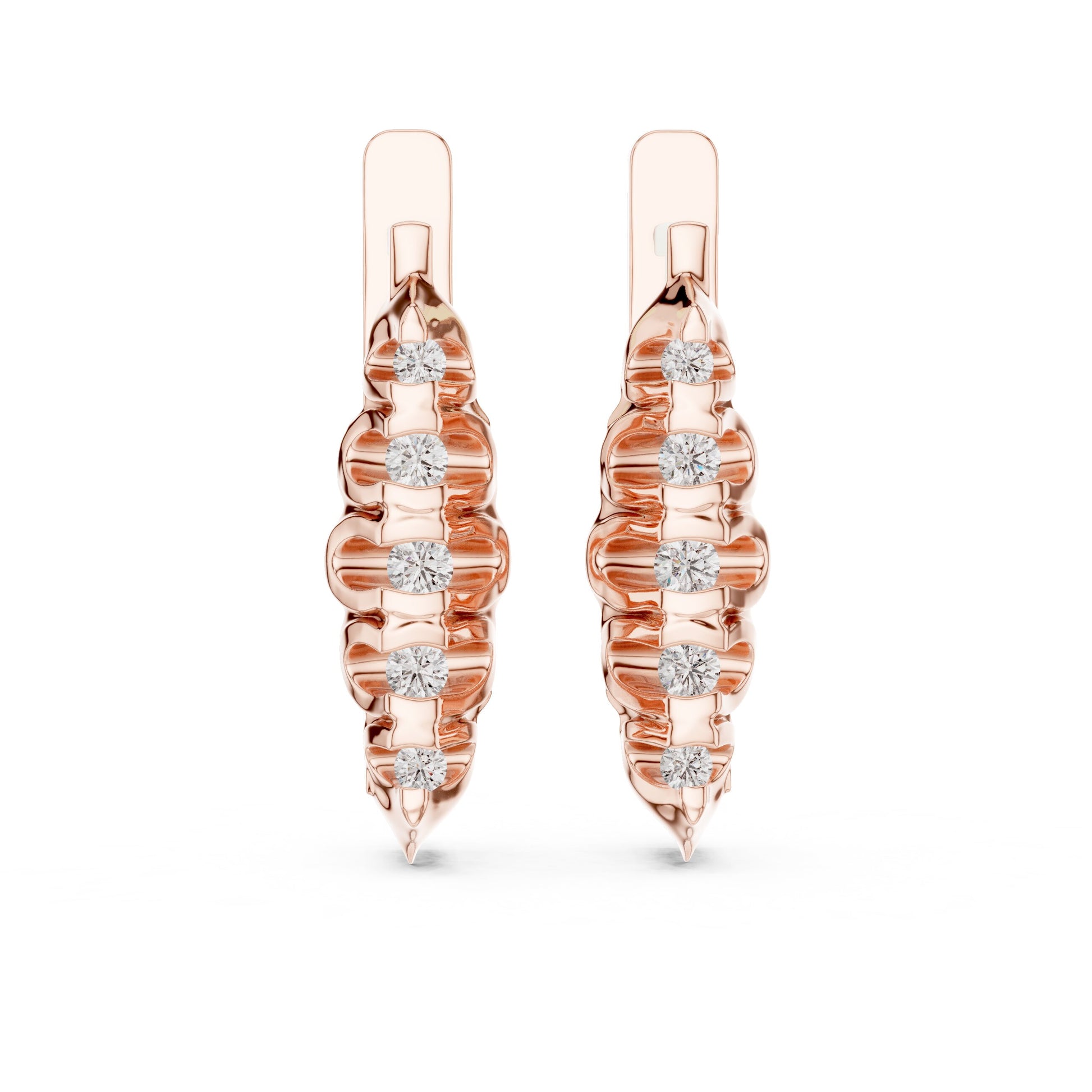 Round Huggie Lab Grown Diamond Earrings