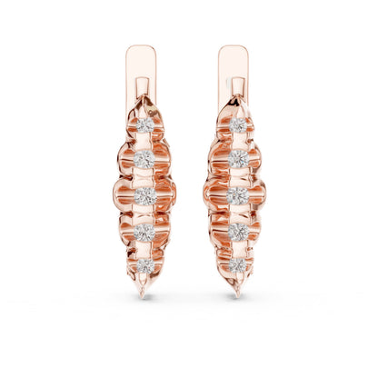 Round Huggie Lab Grown Diamond Earrings