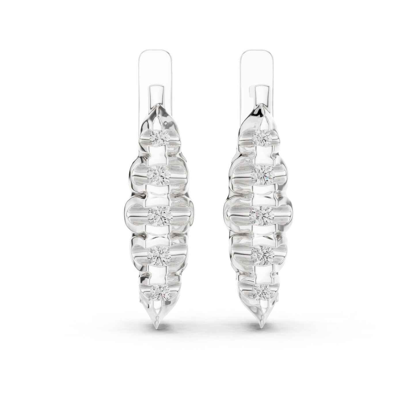 Round Huggie Lab Grown Diamond Earrings