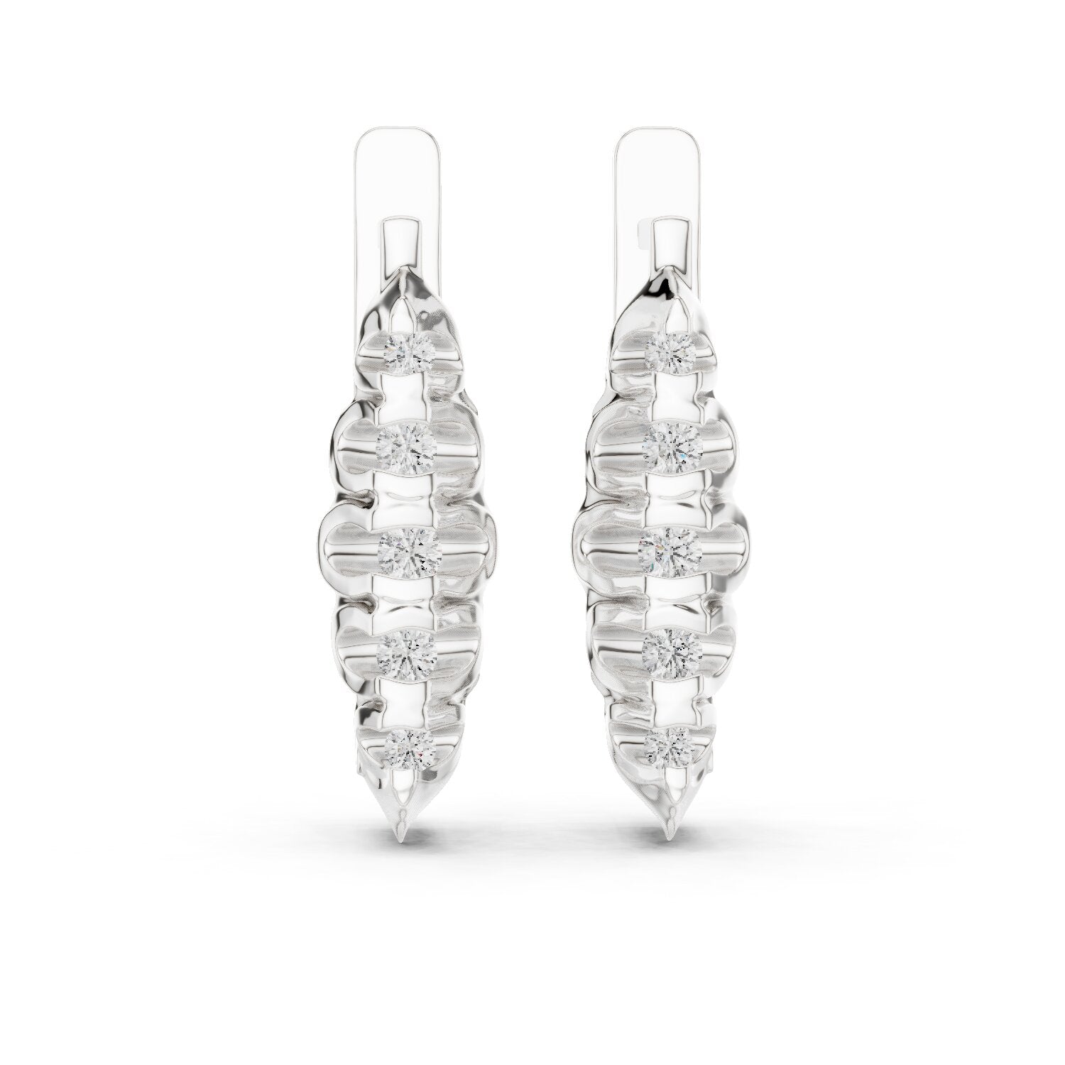 Round Huggie Lab Grown Diamond Earrings