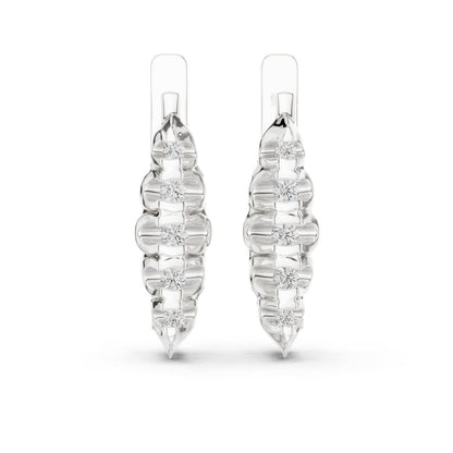 Round Huggie Lab Grown Diamond Earrings