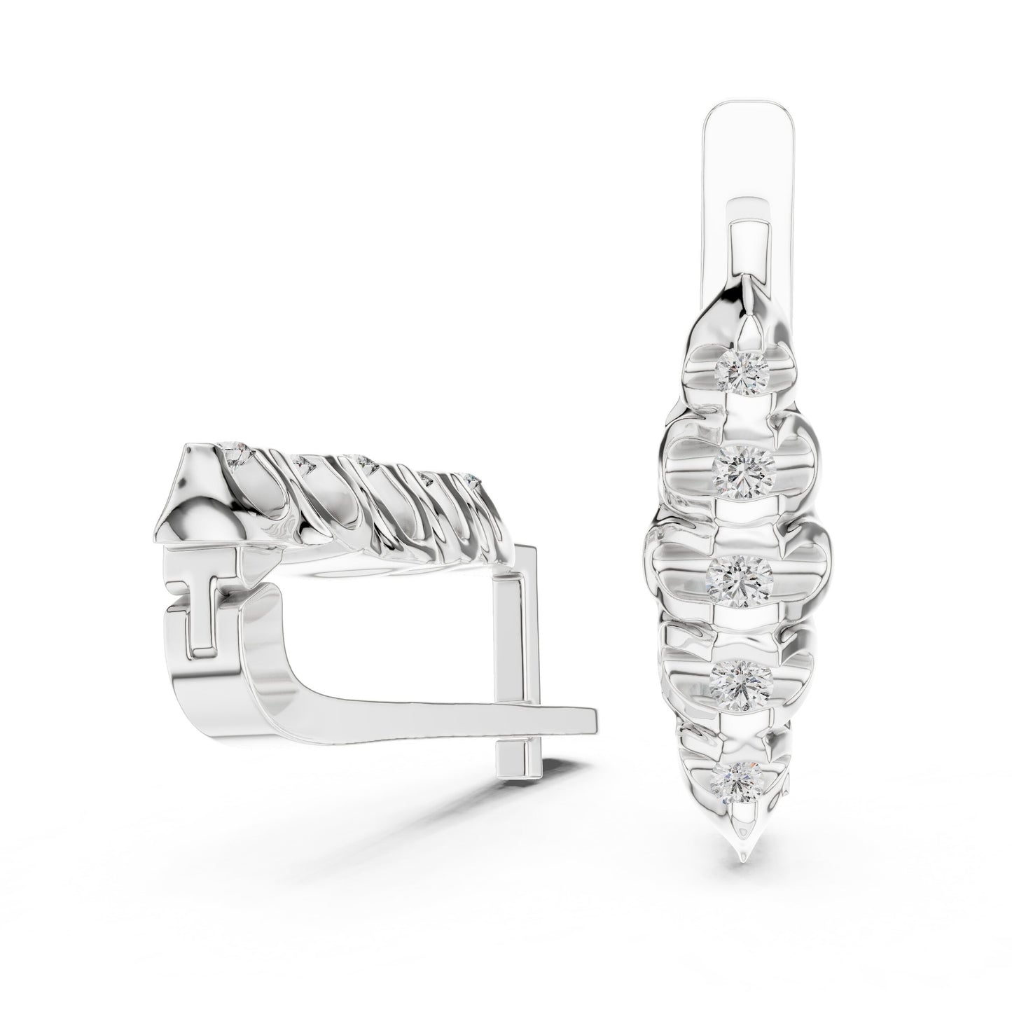 Round Huggie Lab Grown Diamond Earrings