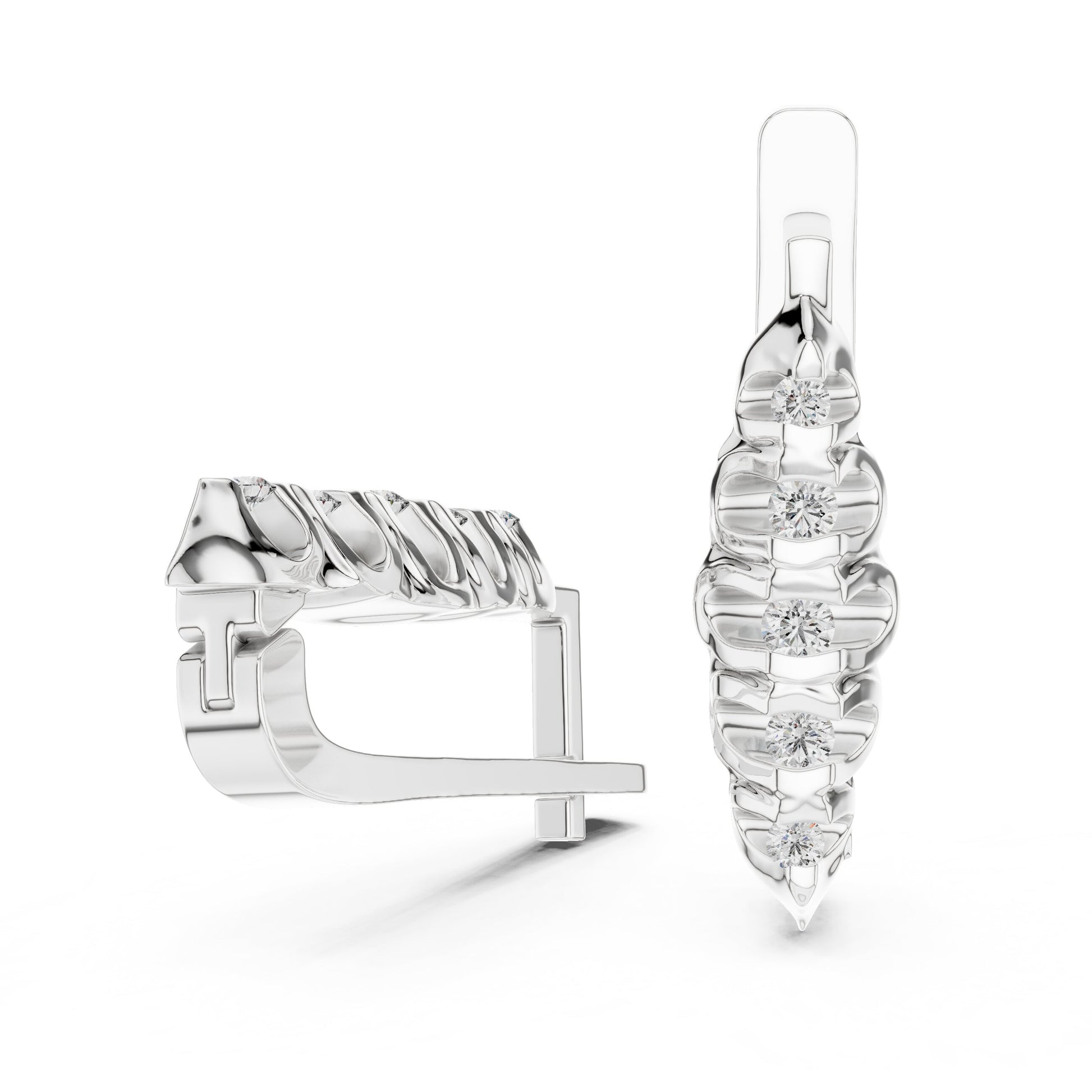 Round Huggie Lab Grown Diamond Earrings