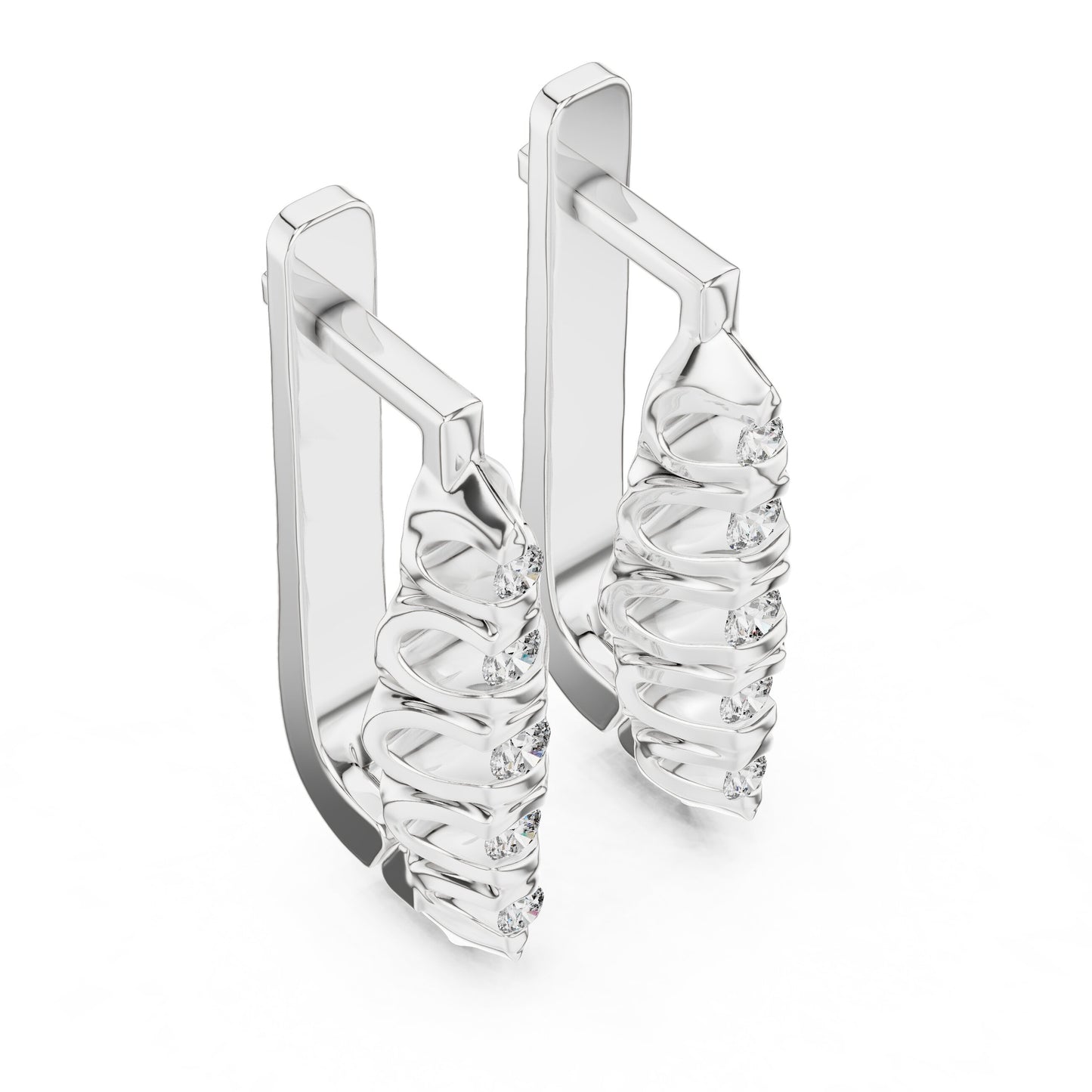 Round Huggie Lab Grown Diamond Earrings