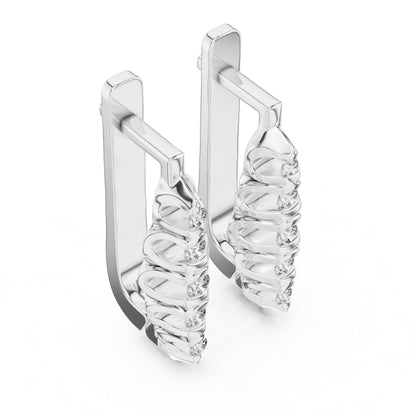 Round Huggie Lab Grown Diamond Earrings