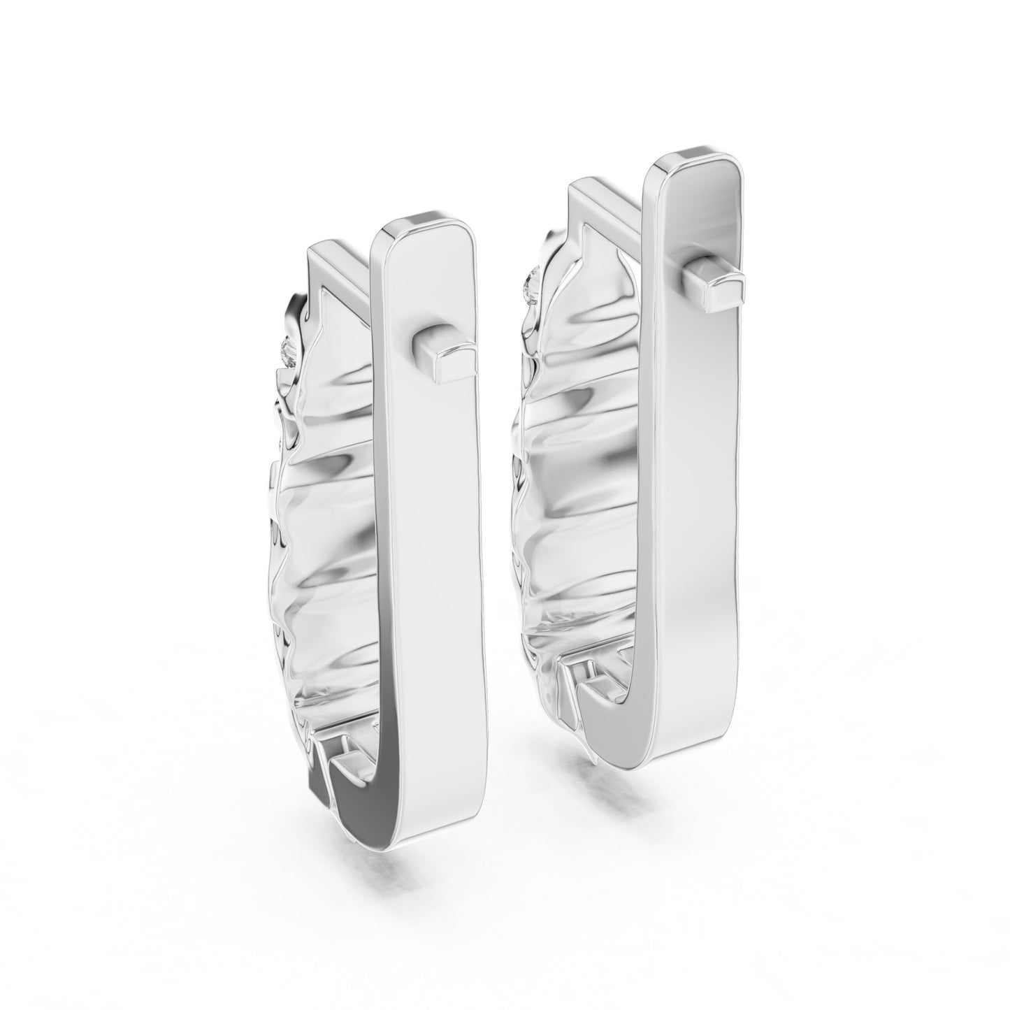 Round Huggie Lab Grown Diamond Earrings