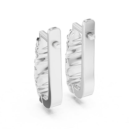 Round Huggie Lab Grown Diamond Earrings