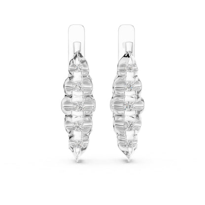 Round Huggie Lab Grown Diamond Earrings