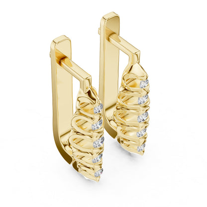 Round Huggie Lab Grown Diamond Earrings