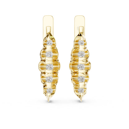 Round Huggie Lab Grown Diamond Earrings