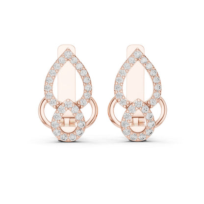 Pear Jacket Lab Grown Diamond Earrings