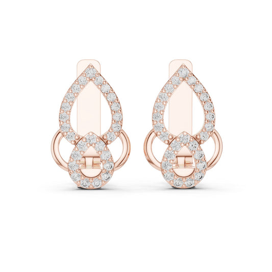 Pear Jacket Lab Grown Diamond Earrings