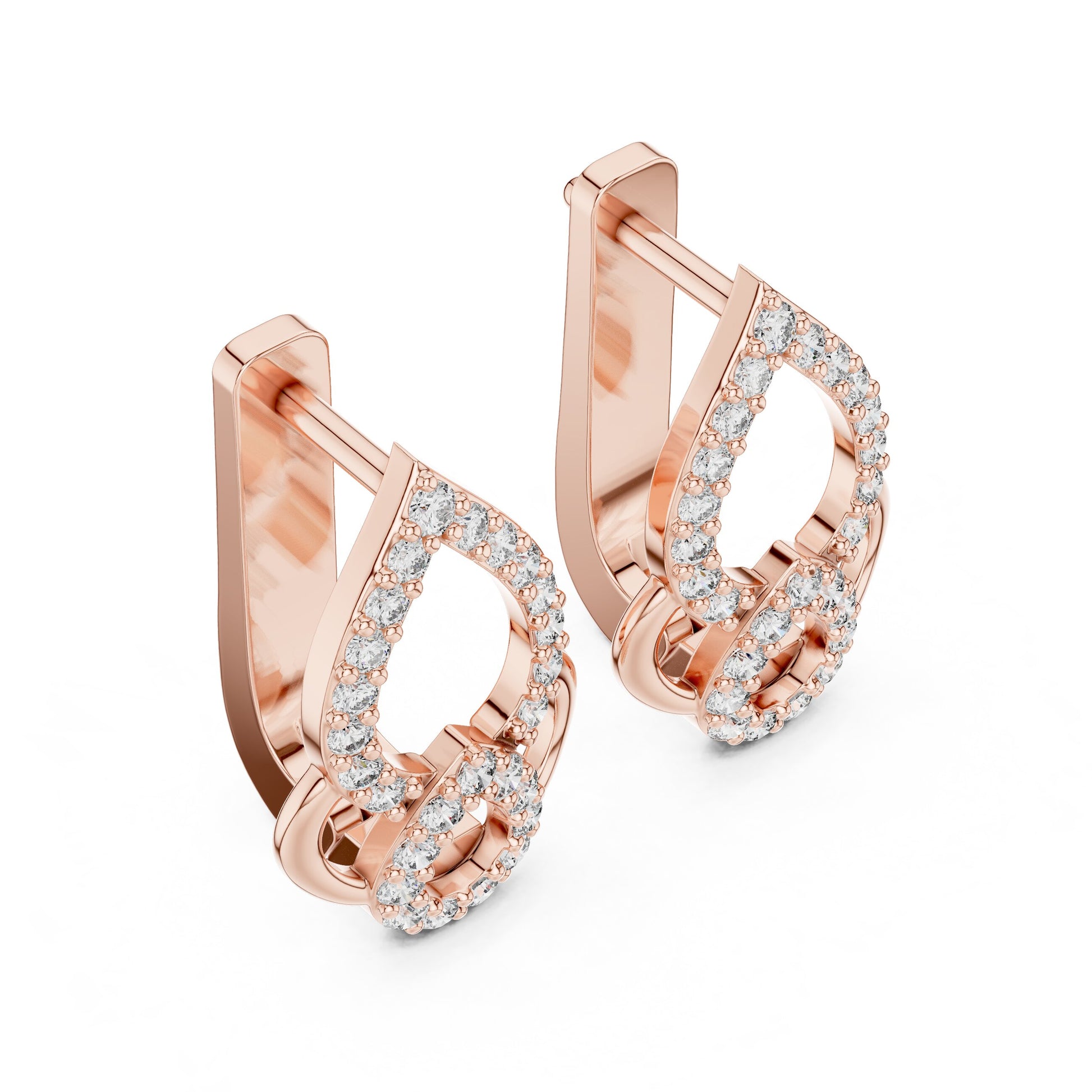 Pear Jacket Lab Grown Diamond Earrings