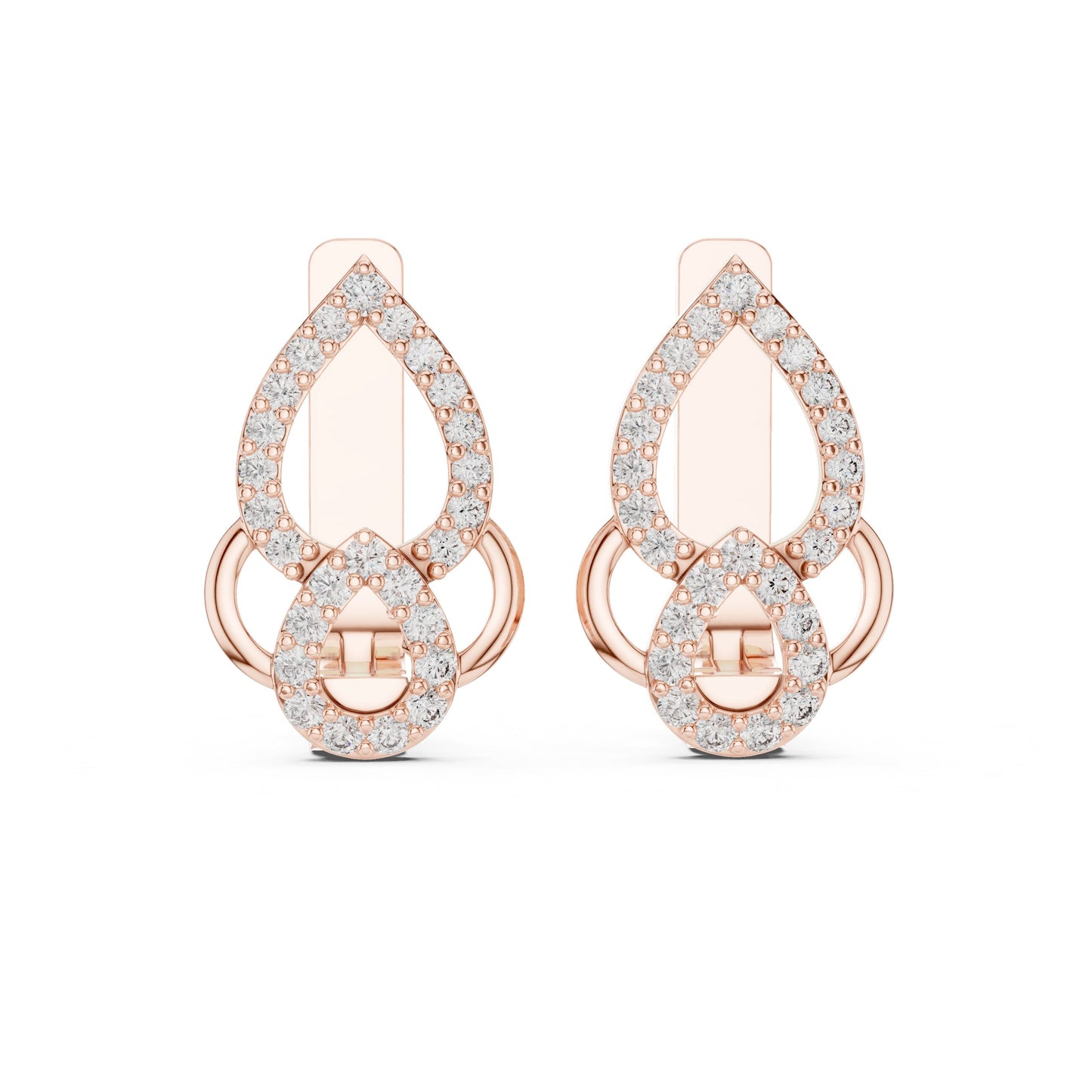 Pear Jacket Lab Grown Diamond Earrings