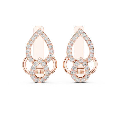 Pear Jacket Lab Grown Diamond Earrings
