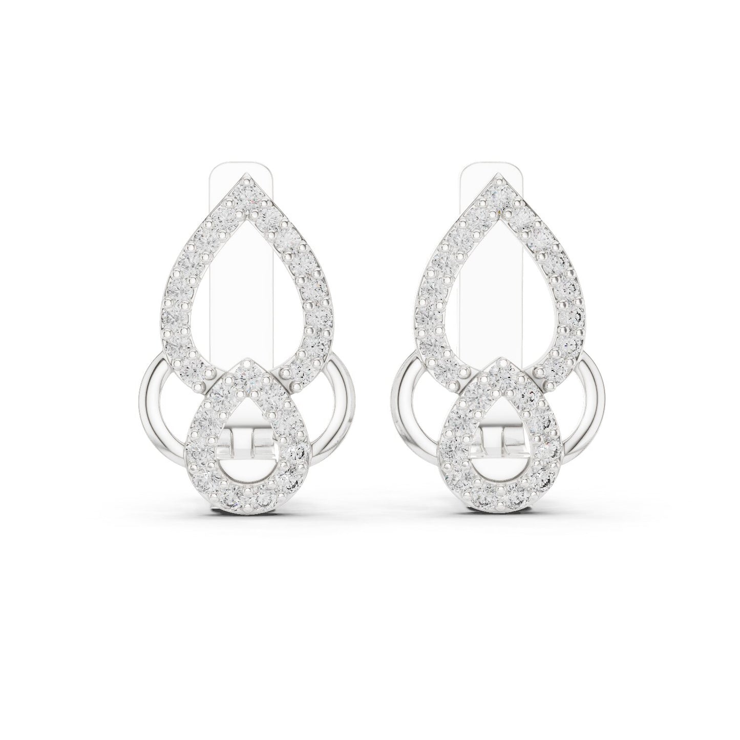 Pear Jacket Lab Grown Diamond Earrings