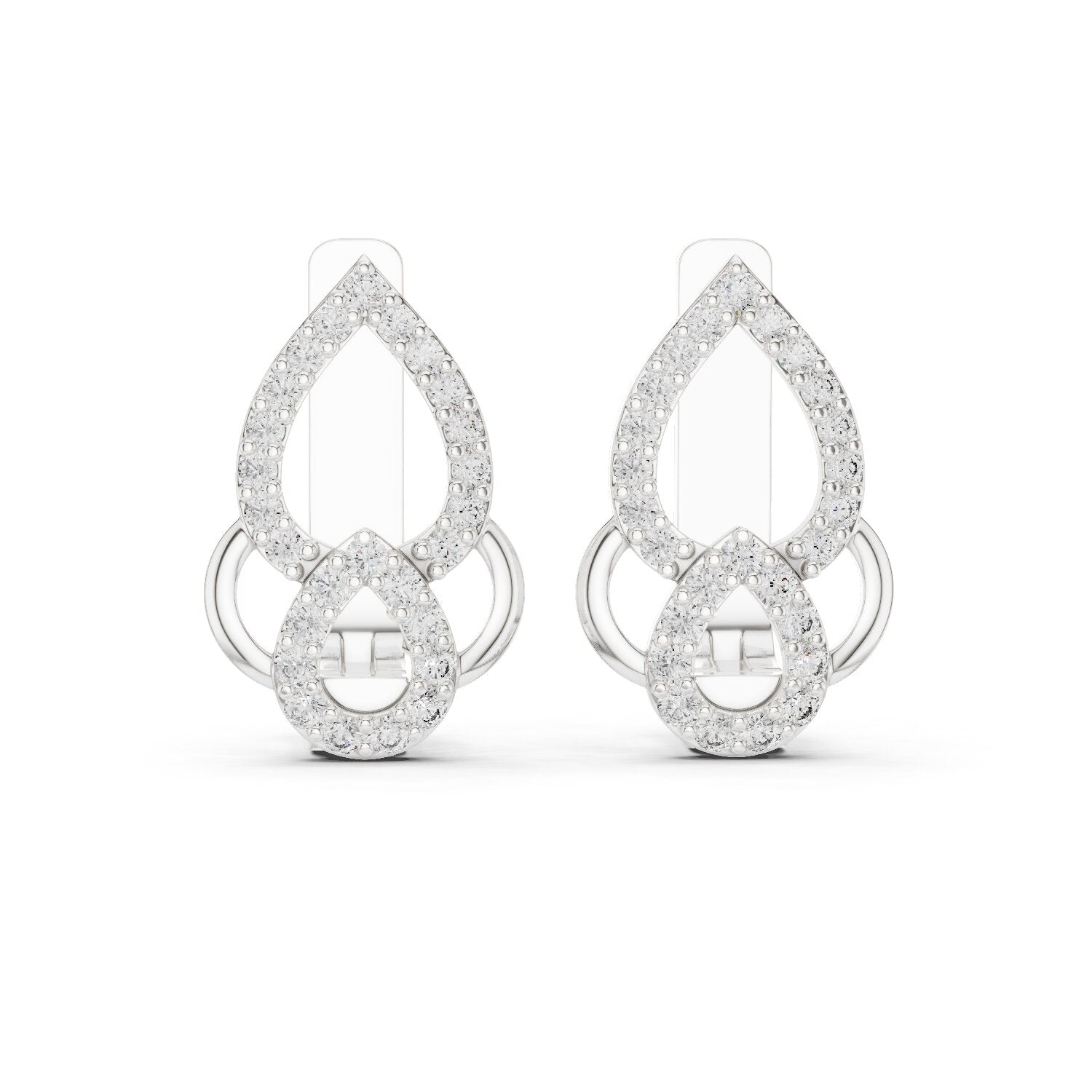 Pear Jacket Lab Grown Diamond Earrings