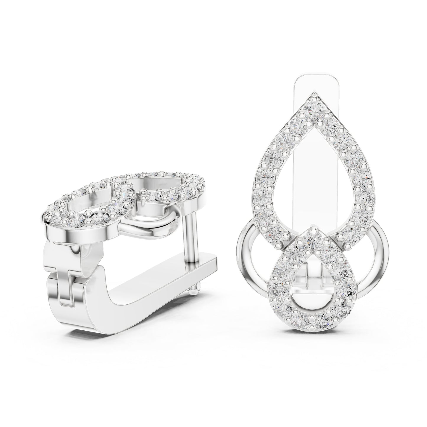 Pear Jacket Lab Grown Diamond Earrings