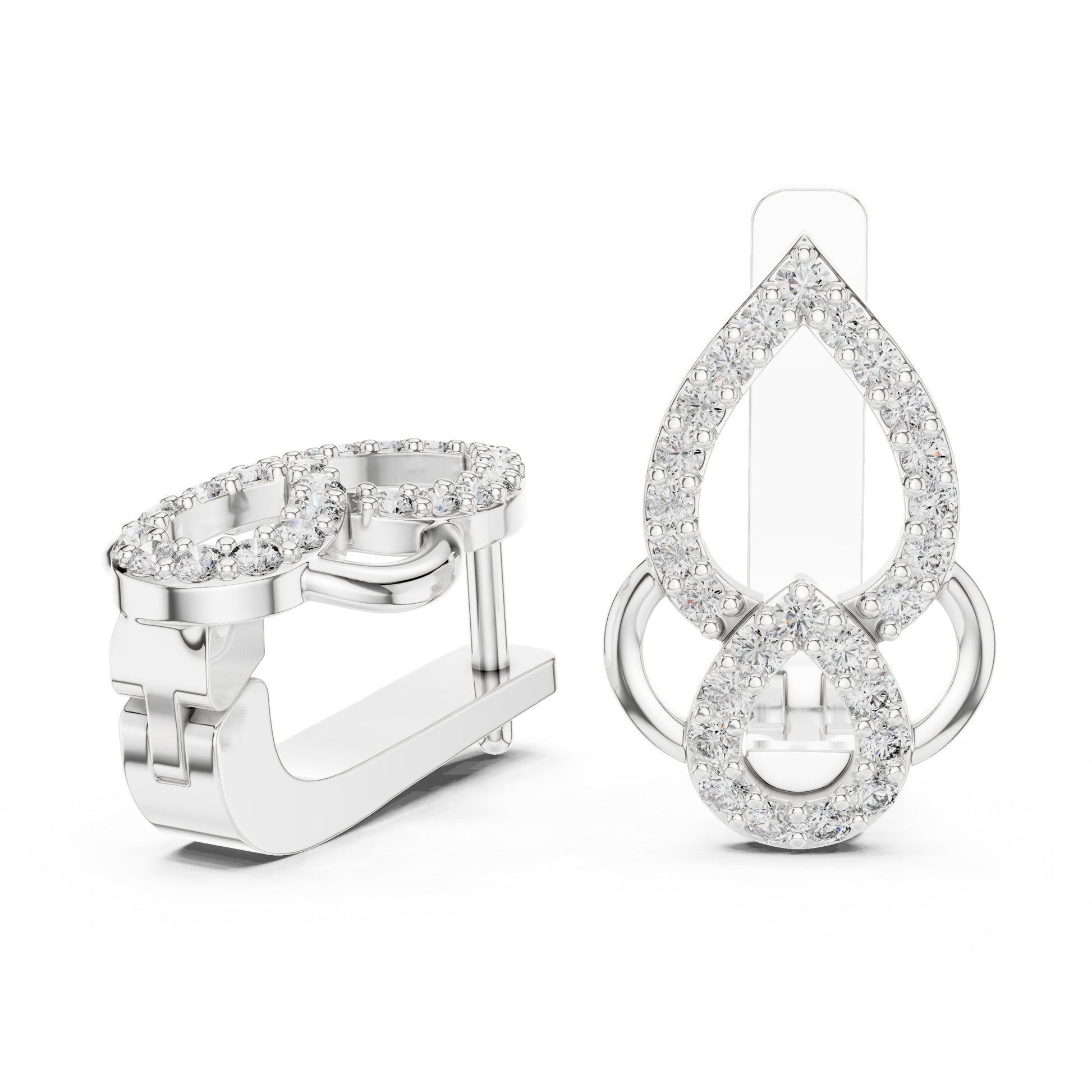 Pear Jacket Lab Grown Diamond Earrings