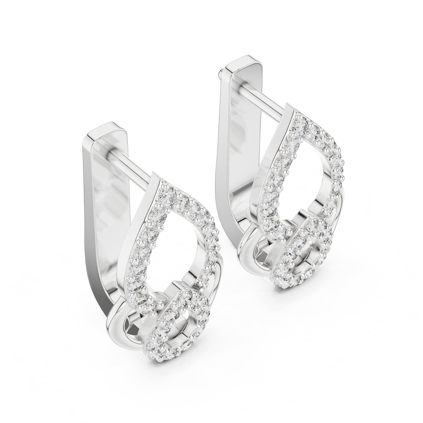 Pear Jacket Lab Grown Diamond Earrings