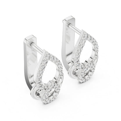 Pear Jacket Lab Grown Diamond Earrings