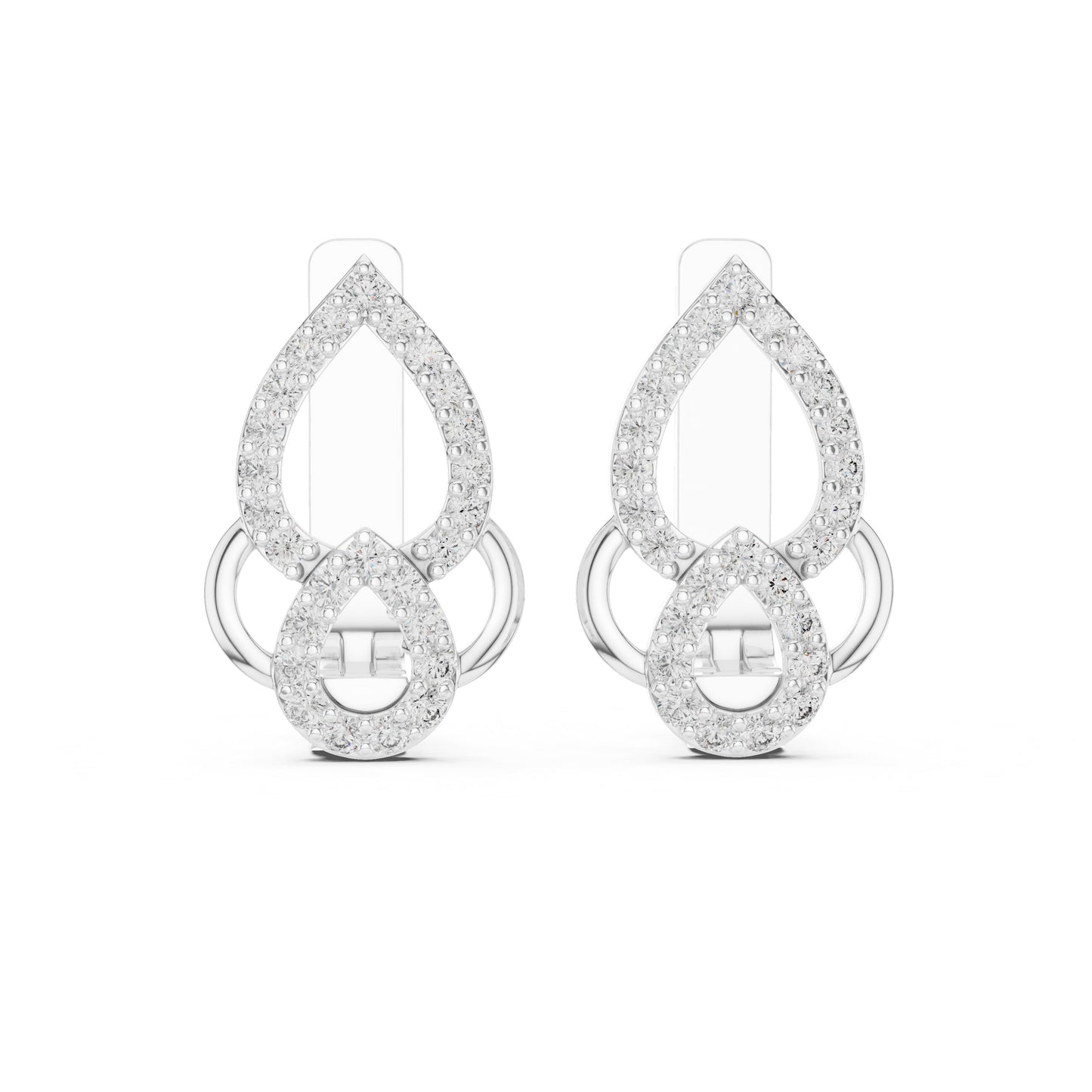 Pear Jacket Lab Grown Diamond Earrings