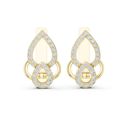 Pear Jacket Lab Grown Diamond Earrings