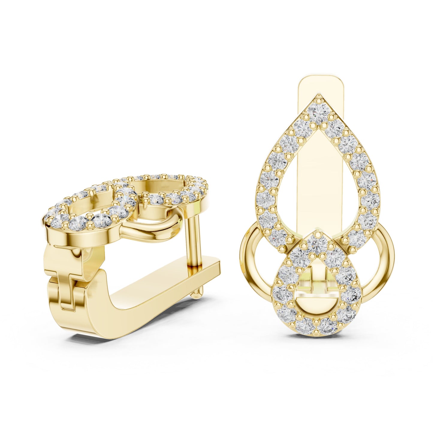 Pear Jacket Lab Grown Diamond Earrings