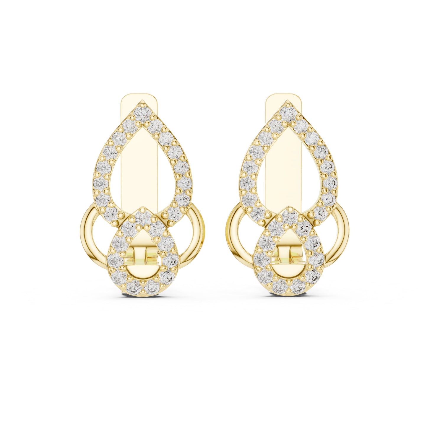 Pear Jacket Lab Grown Diamond Earrings