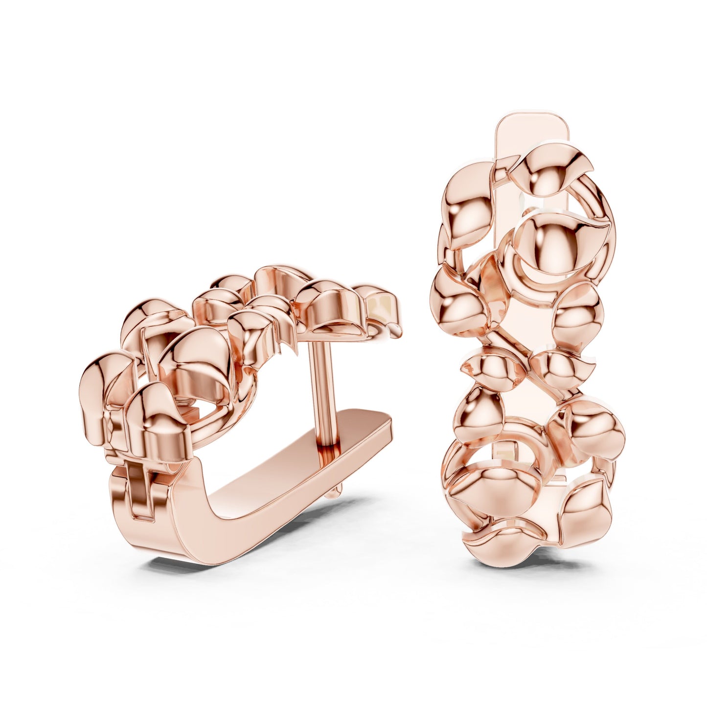 Round Hoop Lab Grown Diamond Earrings