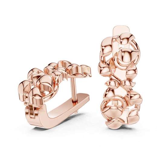 Round Hoop Lab Grown Diamond Earrings