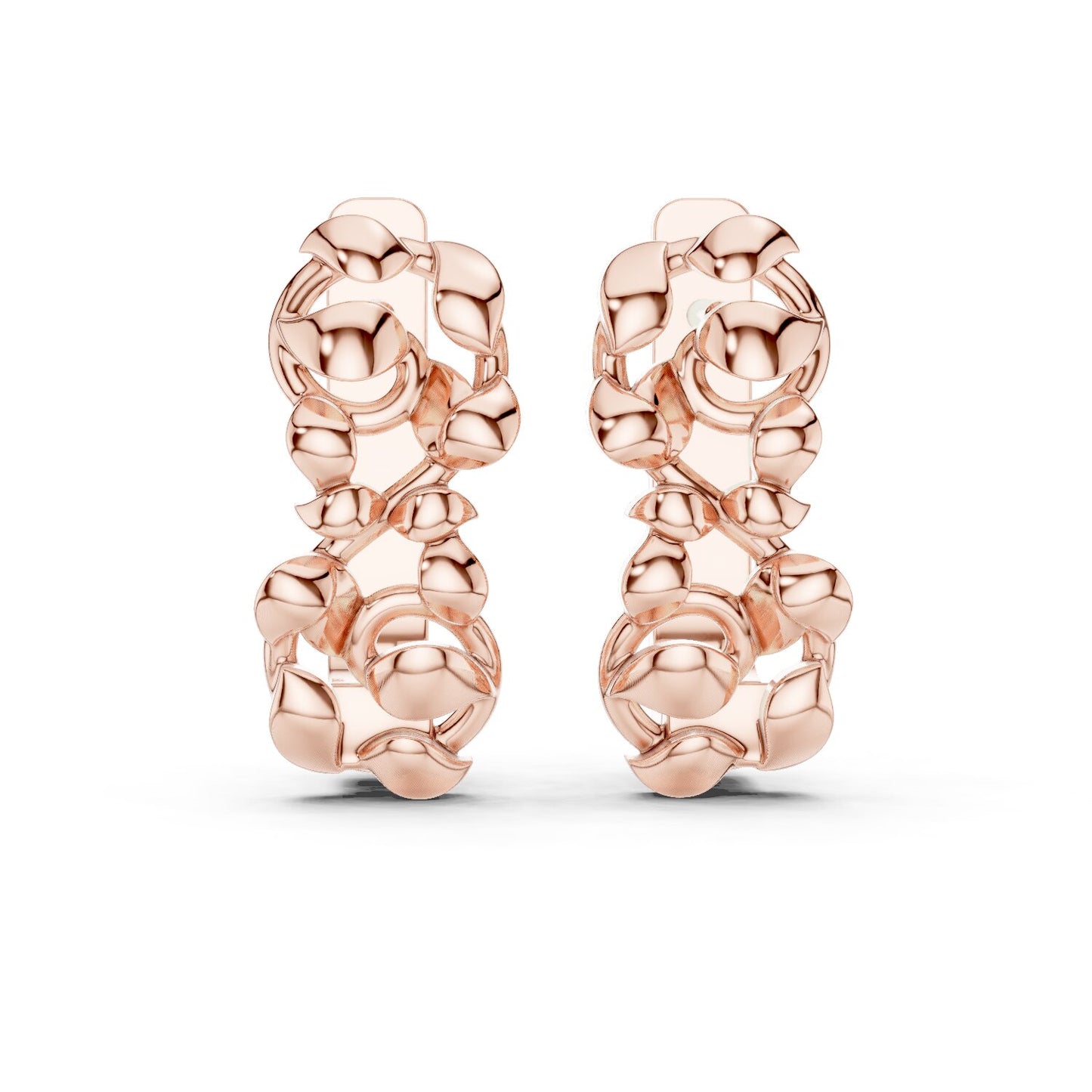 Round Hoop Lab Grown Diamond Earrings