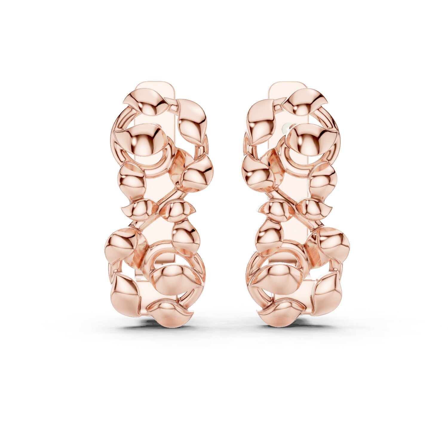 Round Hoop Lab Grown Diamond Earrings