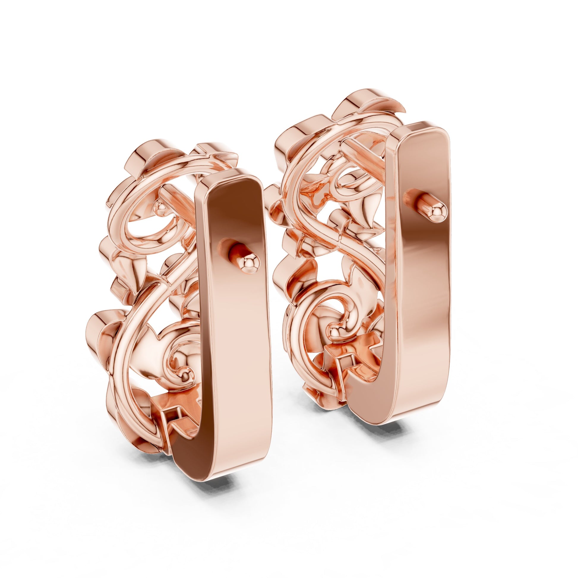 Round Hoop Lab Grown Diamond Earrings