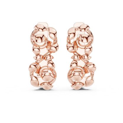 Round Hoop Lab Grown Diamond Earrings