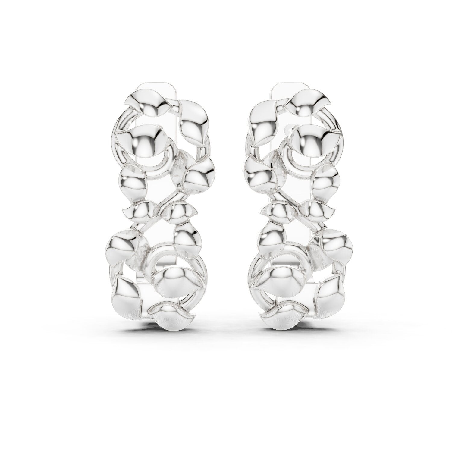 Round Hoop Lab Grown Diamond Earrings