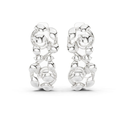 Round Hoop Lab Grown Diamond Earrings