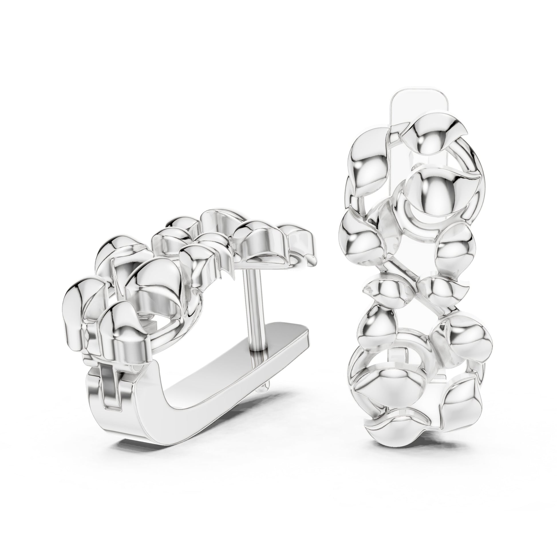 Round Hoop Lab Grown Diamond Earrings