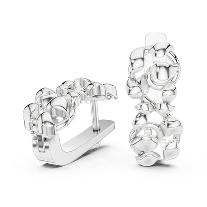 Round Hoop Lab Grown Diamond Earrings