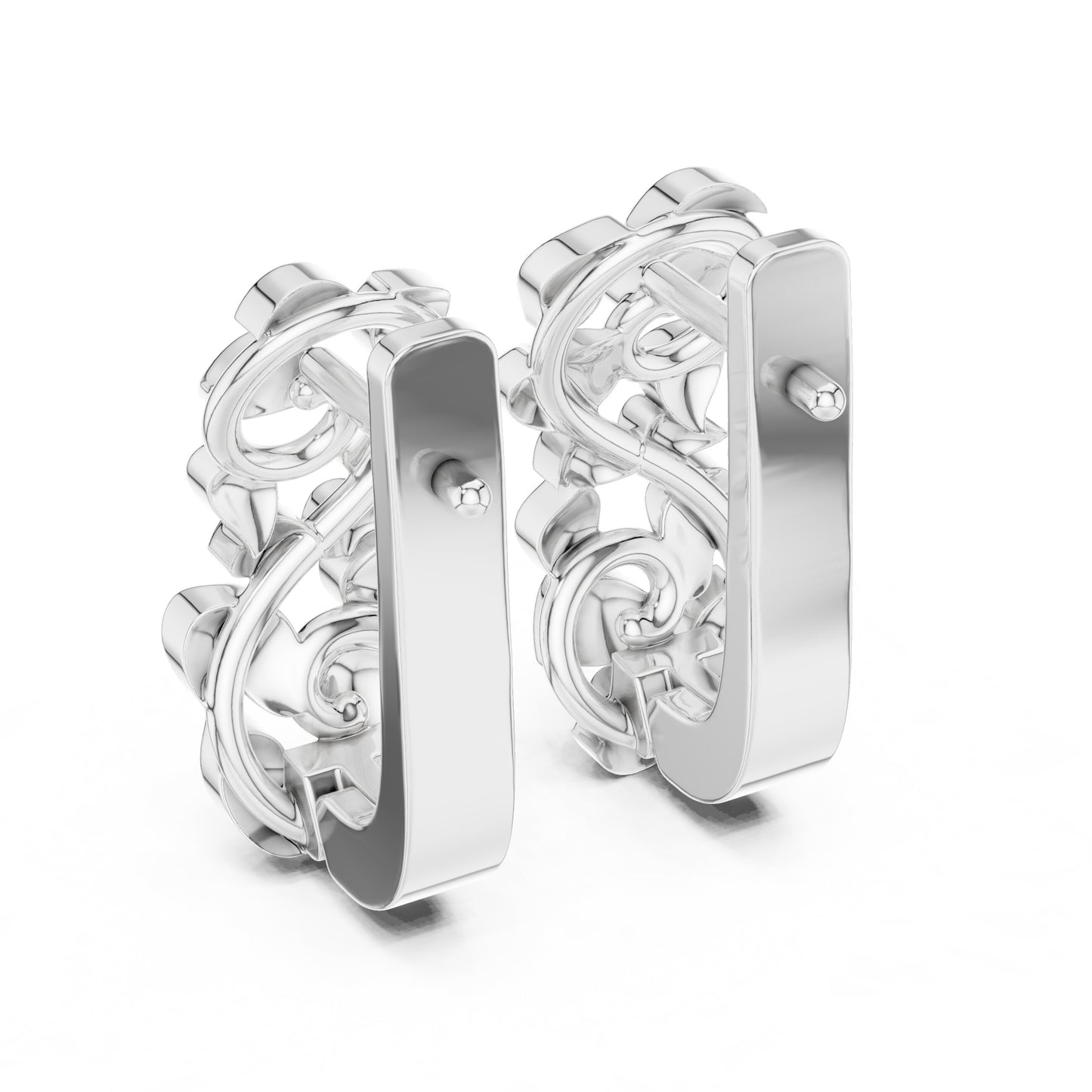 Round Hoop Lab Grown Diamond Earrings