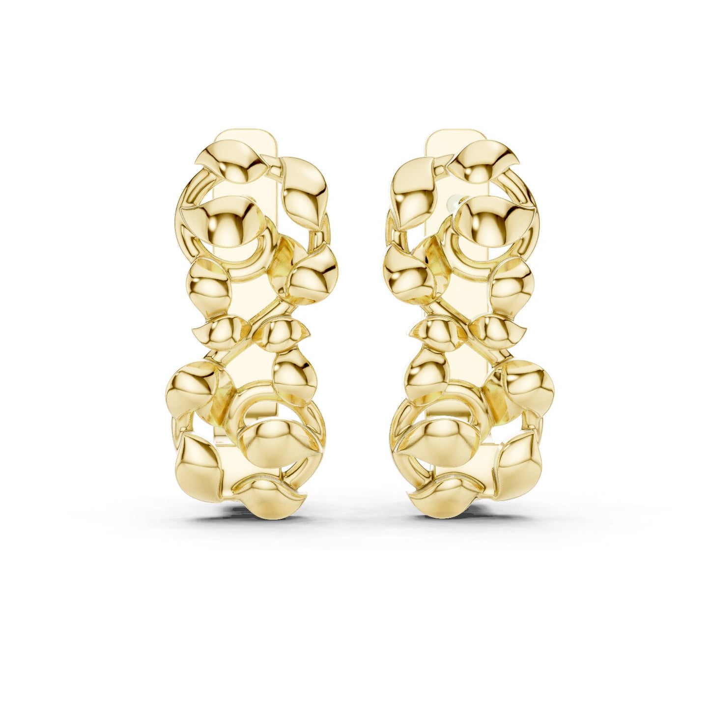 Round Hoop Lab Grown Diamond Earrings