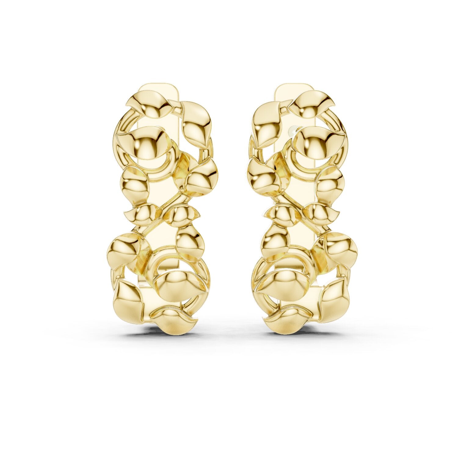 Round Hoop Lab Grown Diamond Earrings
