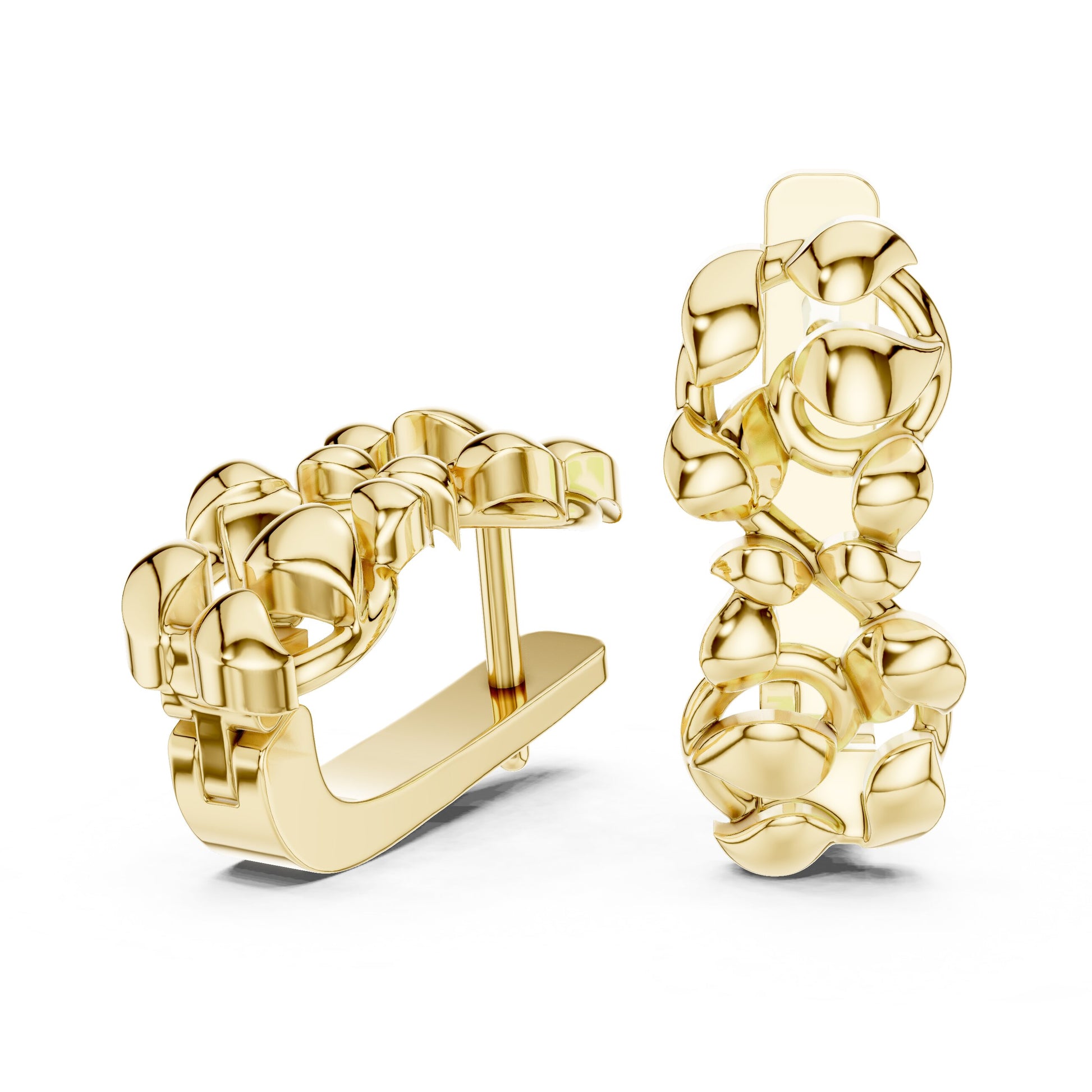 Round Hoop Lab Grown Diamond Earrings