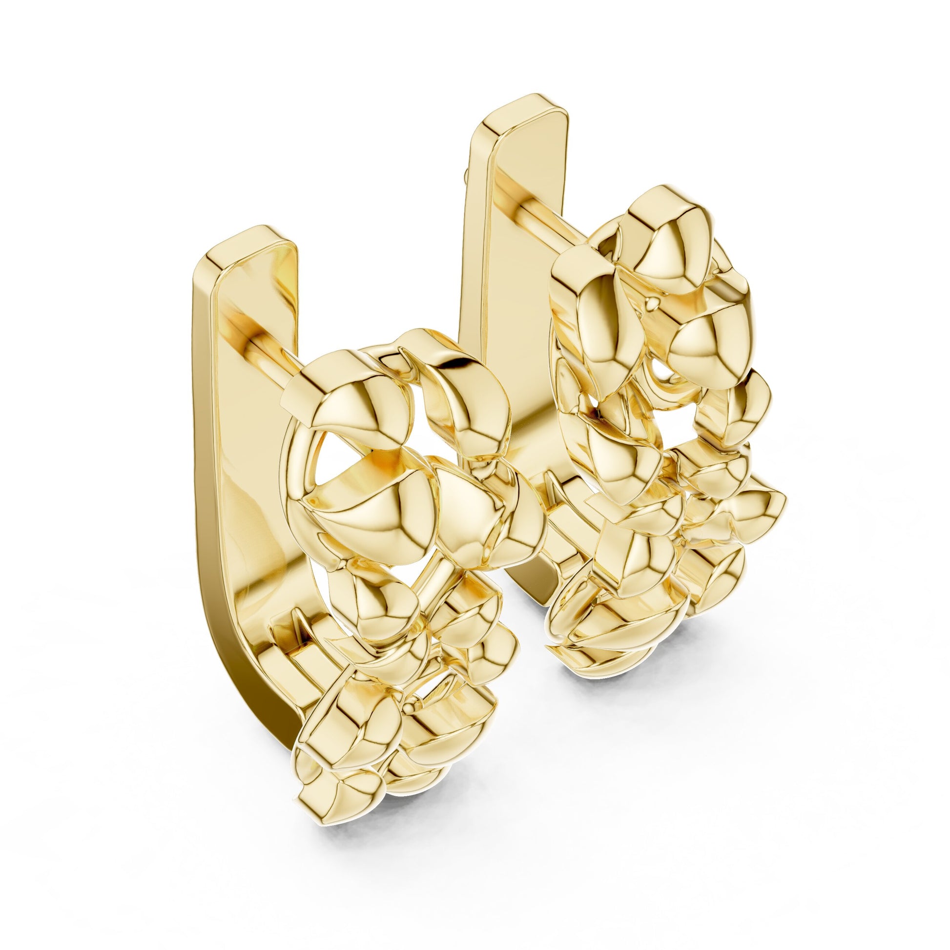 Round Hoop Lab Grown Diamond Earrings
