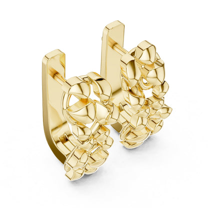 Round Hoop Lab Grown Diamond Earrings