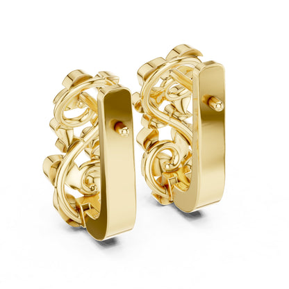 Round Hoop Lab Grown Diamond Earrings